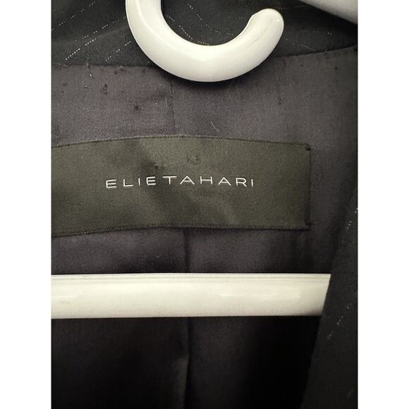 Tahari Arthur S. Levine Navy Blue Pin Stripe Blazer Jacket Women's Size 8 - Picture 4 of 10